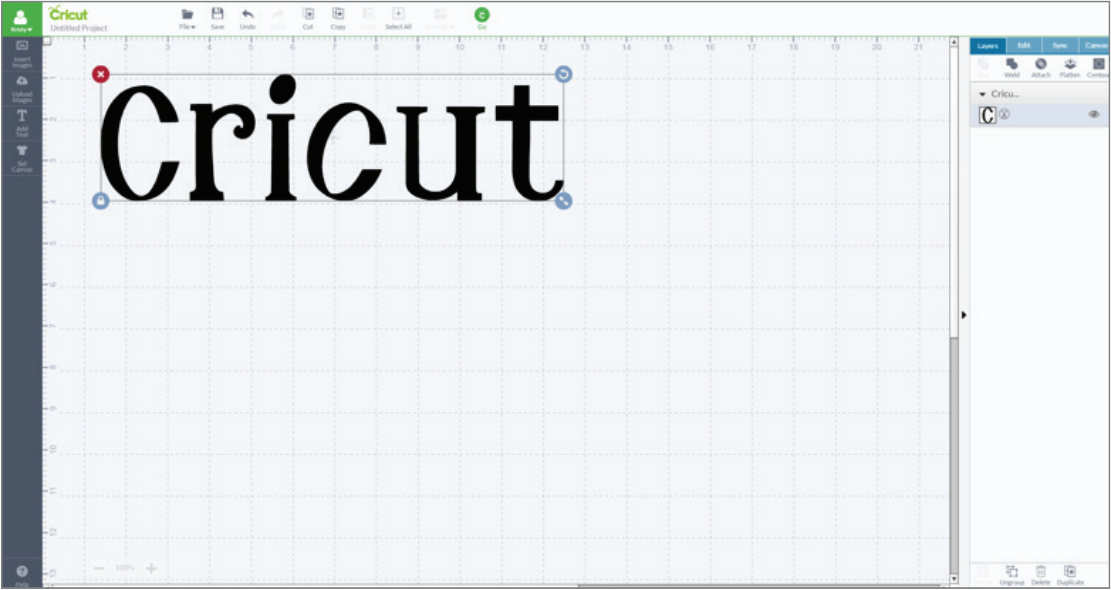 Separating letters of single layer text Cricut Learn
